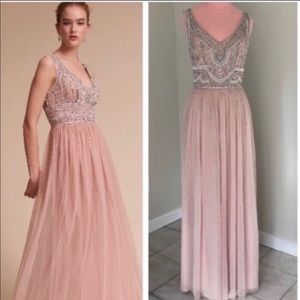 Anthropology Bhldn Sterling blush dress